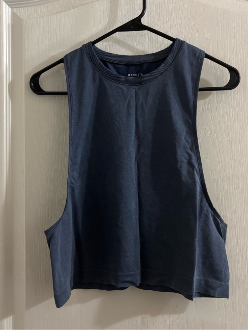 Athleta Navy Blue Cropped Muscle Tank